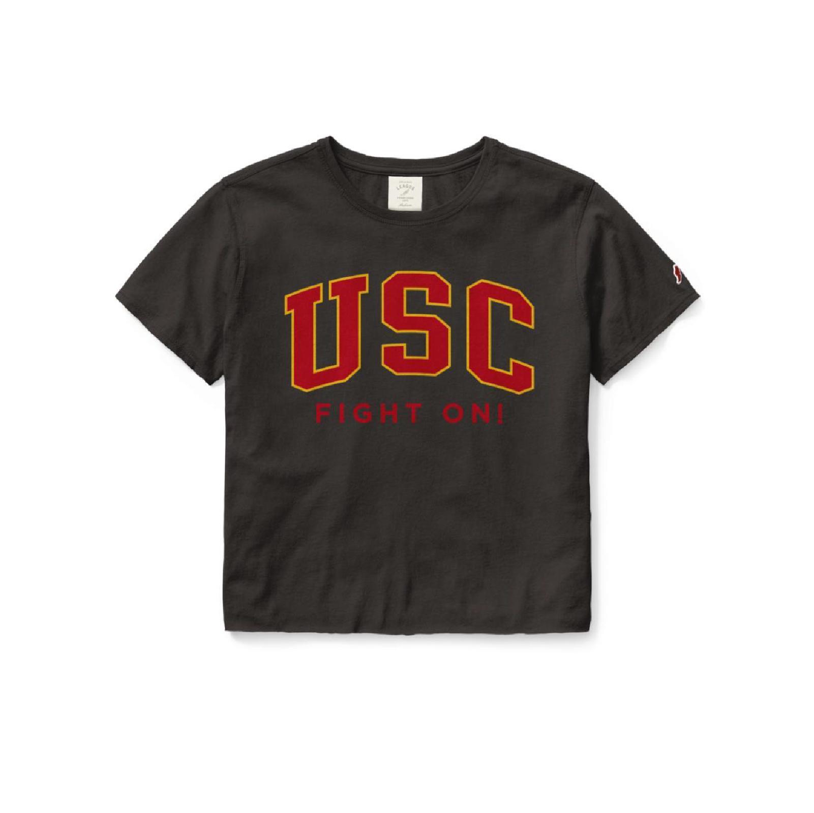 USC Fight On! Womens Clothesline Crop SS Tee image31